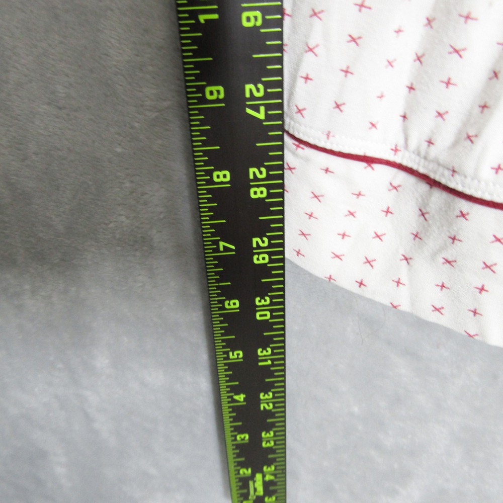 Eberjey Gisele Pajama Set Womens XL White Red Cross Print Modal Long Sleeve Pant - Picture 10 of 16